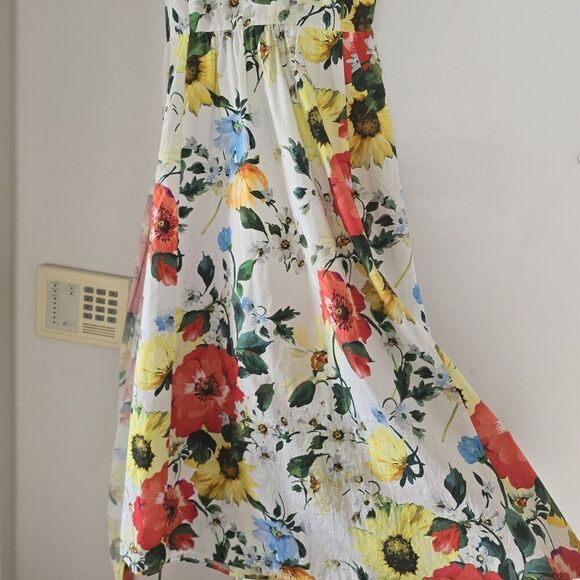 Zara Midi Dress Multicolored Floral Size Small - Picture 12 of 12